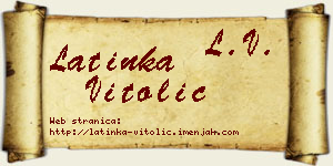 Latinka Vitolić vizit kartica